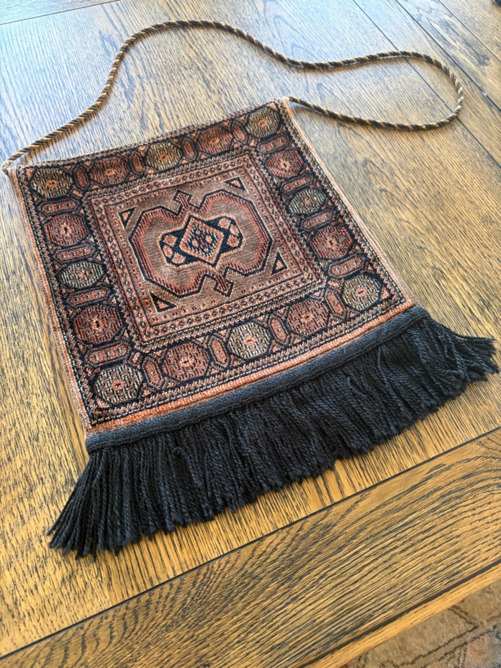 Vintage Boho Tapestry Carpet Bag